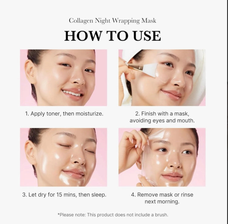 Medicube Bio Collagen Hydrating Face Mask – Overnight Hydrogel Formula for Glowing, Firm & Smooth Skin (75gram Tube)